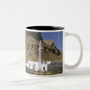 Tasse 2 Couleurs Asie, Yémen, Tarim. La mosquée blanche.