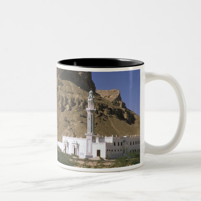 Tasse 2 Couleurs Asie, Yémen, Tarim. La mosquée blanche. (Droit)
