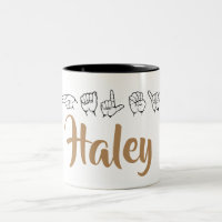 ASL American Sign Language Doigt épelé Haley
