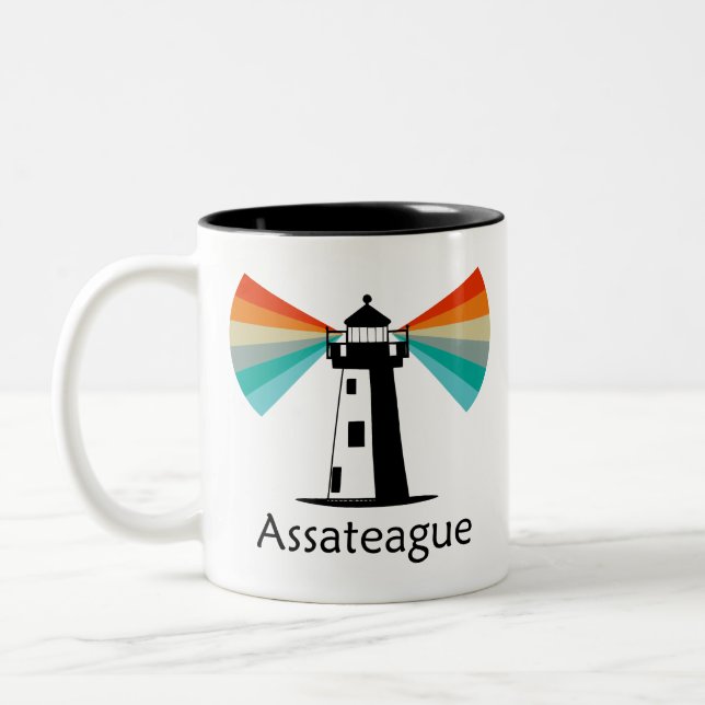 Tasse 2 Couleurs Assateague Virginia Lighthouse Rainbow (Gauche)