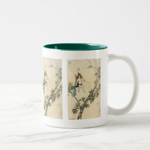 Tasse 2 Couleurs Assis sur le fil d'araignée