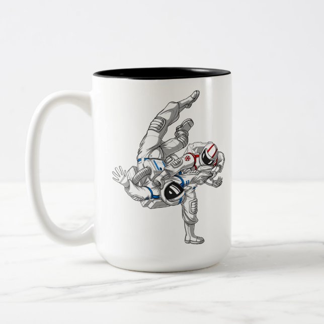 Tasse 2 Couleurs Astronaute du Jiu-Jitsu (Gauche)