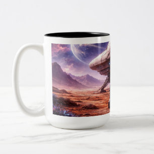 Tasse 2 Couleurs Astronaute quittant le vaisseau spatial