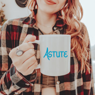Tasse 2 Couleurs Astute Vocabulaire Bleu unique main