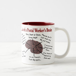 Tasse 2 Couleurs Atlas d'un cerveau de travailleur postal