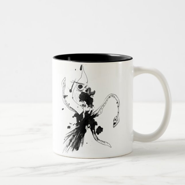 Tasse 2 Couleurs Attaque de calmar (Droit)