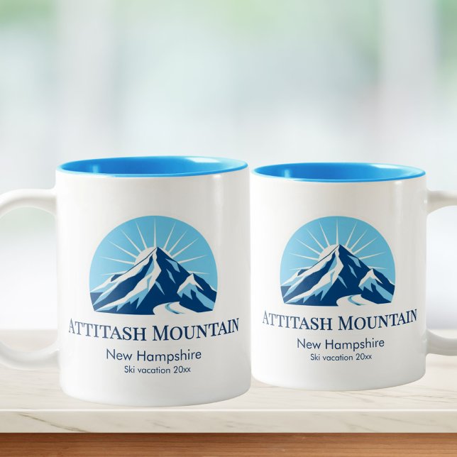 Tasse 2 Couleurs Attitash Mountai New Hampshire ski resort souvenir (Créateur téléchargé)