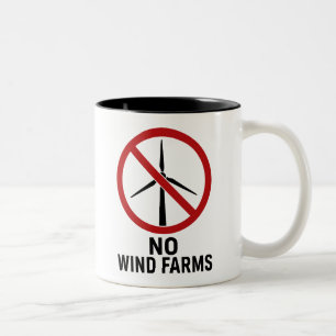 Tasse 2 Couleurs Aucune ferme éolienne - Aucune éolienne