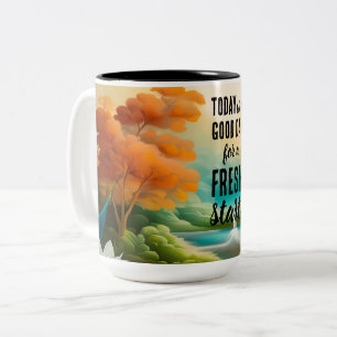 Tasse 2 Couleurs Aujourd'hui est un bon jour de nouveau départ Cita
