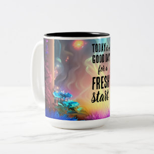 Tasse 2 Couleurs Aujourd'hui est un bon jour de nouveau départ Cita
