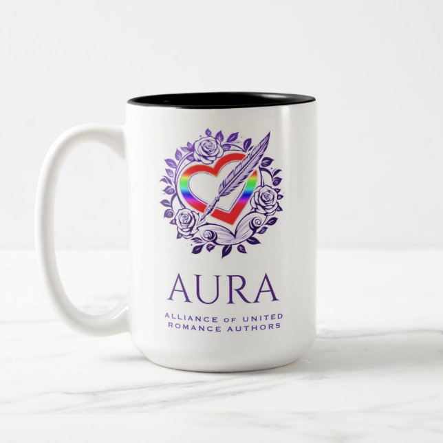 Tasse 2 Couleurs AURA arc-en-ciel et violet (Gauche)