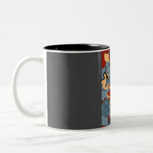Tasse 2 Couleurs Austin Texas Earth Tone City Map - Résumé coloré