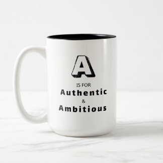 Tasse 2 Couleurs Authentic A - Louange de luxe personnalisée