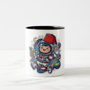 Tasse 2 Couleurs Autocollant de thé à la menthe de l'astronaute mar