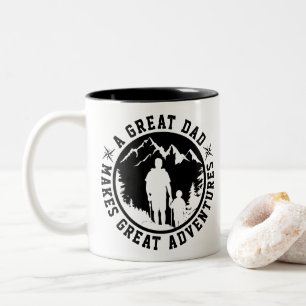 Tasse 2 Couleurs Aventure Père & Fils FÊTE DES PÈRES Blanc
