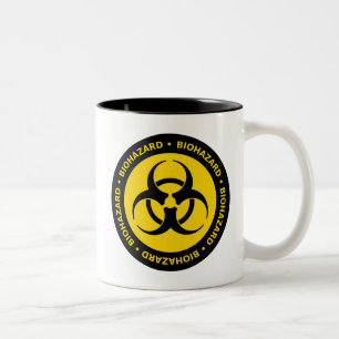 Tasse 2 Couleurs Avertissement de risque biologique
