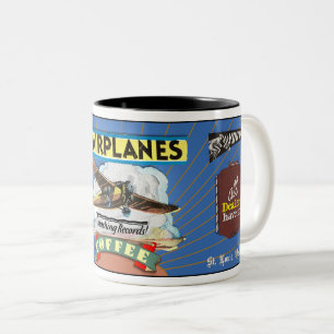 TASSE 2 COULEURS AVION CAFÉ MARQUE SPOT