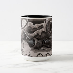 Tasse 2 Couleurs Avion de chasse de la Seconde Guerre mondiale écra