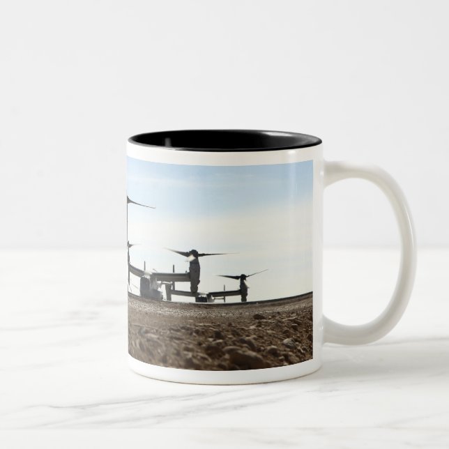 Tasse 2 Couleurs Avion tiltrotor V-22 Osprey (Droit)