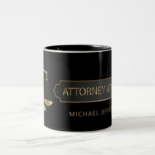 Tasse 2 Couleurs Avocat - noir et or (Centre)