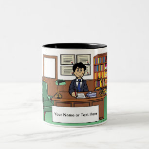 Tasse 2 Couleurs Avocat personnalisé, Procureur - Dessin masculin