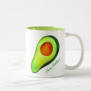 Tasse 2 Couleurs Avocat vert addict art mignon