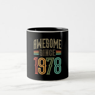 Tasse 2 Couleurs Awesome Since 1978 44th Birthday Funny Retro