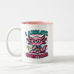 Tasse 2 Couleurs Axolotl nerd mignon Je Axolotl Questions Points d'