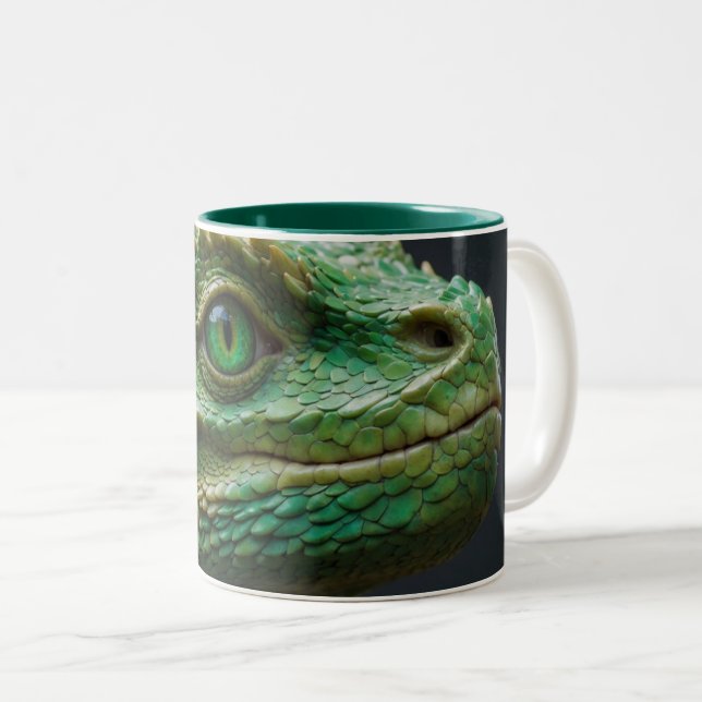 Tasse 2 Couleurs Baby Dragon Imaginaire Art (Devant droit)