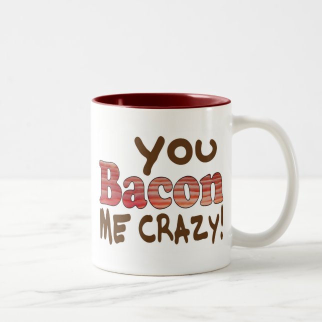 Tasse 2 Couleurs Bacon Crazy (Droit)