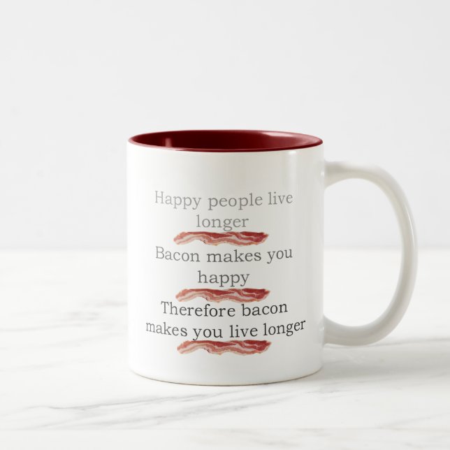 Tasse 2 Couleurs baconlogicwithbacon (Droit)