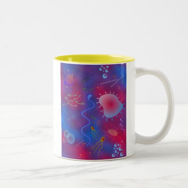 Tasse 2 Couleurs Bactéries (Droit)