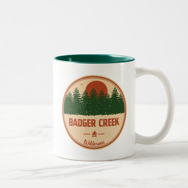 Tasse 2 Couleurs Badger Creek Wilderness Oregon (Droit)