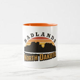 Tasse 2 Couleurs Badlands North Dakota Retro