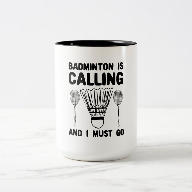 Tasse 2 Couleurs Badminton - Badminton (Centre)