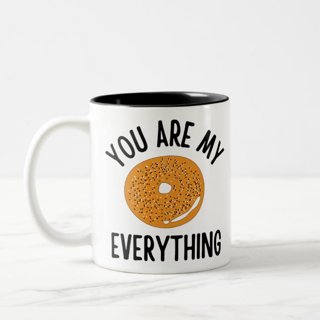 Tasse 2 Couleurs Bagel Tu Es Mon Tout Drôle (Gauche)