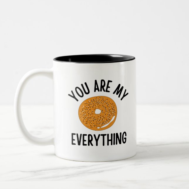 Tasse 2 Couleurs Bagel You  Are My Everything Funny (Gauche)