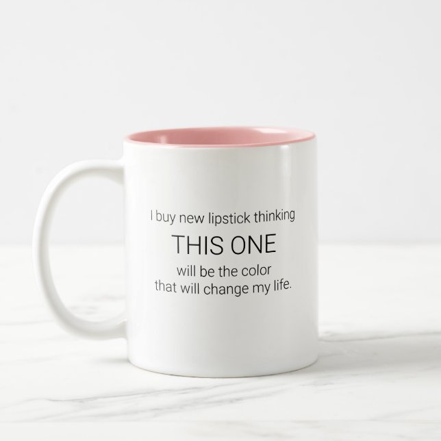 Tasse 2 Couleurs Baguette à lèvres drôle (Gauche)