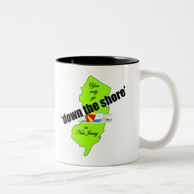 Tasse 2 Couleurs Baisse la boue de Jersey Shore (Droit)