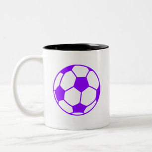 Tasse 2 Couleurs Bal violet de soccer