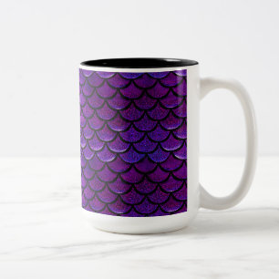Tasse 2 Couleurs Balances de sirènes bleues et violettes