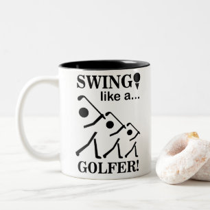 Tasse 2 Couleurs Balancez comme un golfeur Golf