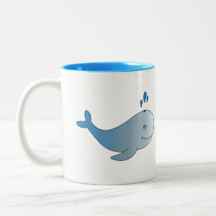 Tasse 2 Couleurs Baleine bleu-gris