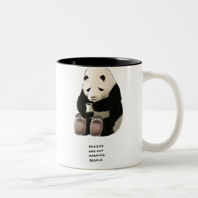 Tasse 2 Couleurs baliverne de panda (Droit)