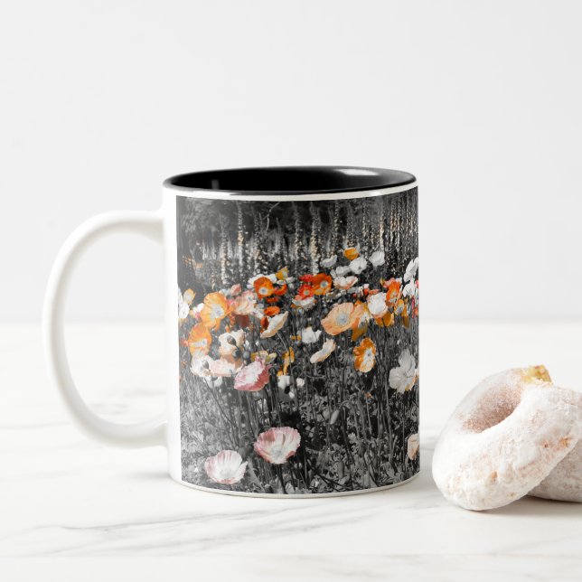 Tasse 2 Couleurs Ballarat Jardins botaniques Floral (Avec donut)