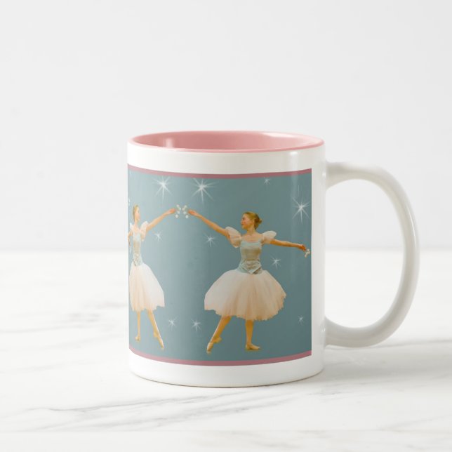 Tasse 2 Couleurs Ballerine dans vert et le blanc (Droit)