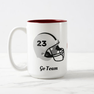 Tasse 2 Couleurs Ballon de football américain personnalisé & Casque