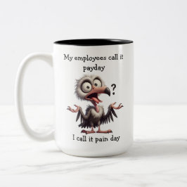 Tasse 2 Couleurs Bande de paie du bureau amusant