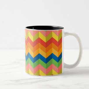 Tasse 2 Couleurs bande de zigzag