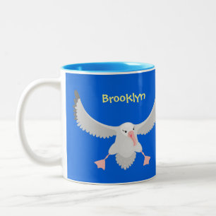 Tasse 2 Couleurs Bande dessinée de l'oiseau mûre albatros